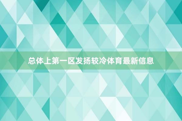 总体上第一区发扬较冷体育最新信息